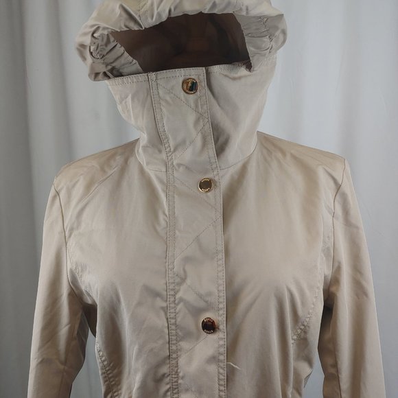 Guess - Hooded Snap Button Anorak Jacket Khaki Medium - Picture 6 of 7